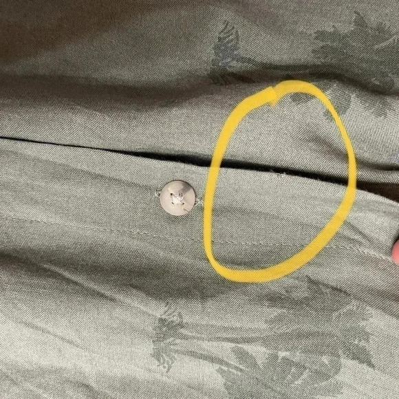 Croft and Barrow Men’s Green Palm Tree Button Casual Hawaiian Shirt size Large - Picture 9 of 9